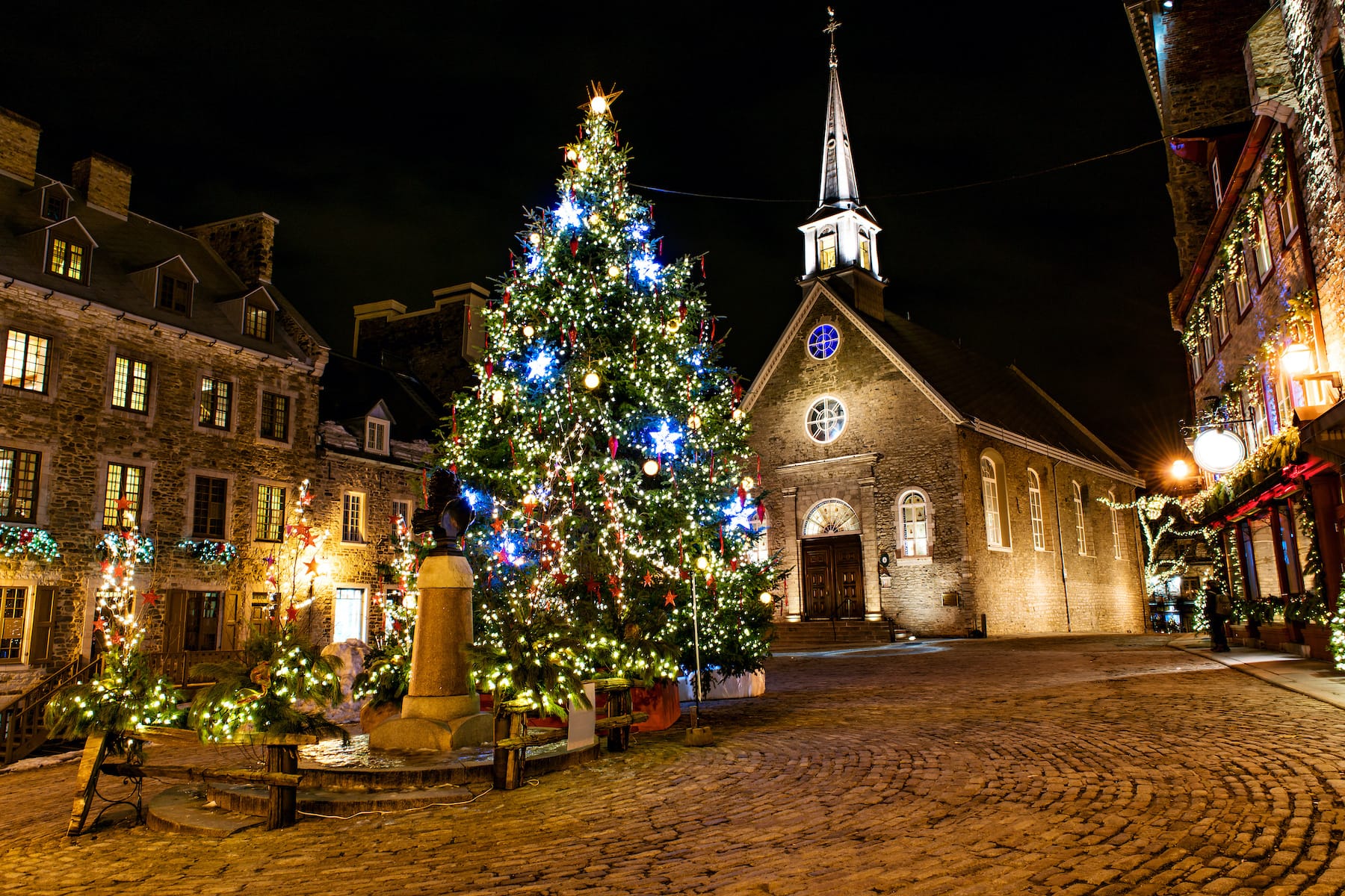 Commercial Christmas Lighting Installation Church